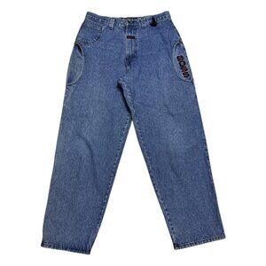 BOSS Vintage 90s Y2K Baggy Loose Wide Fit Streetwear Denim Jeans Mens 34x32